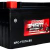 Power AGM NPC-YTX7A-BS Motorcycle Battery front and side